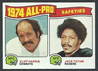 1975 Topps #223 All Pro Safeties CLIFF HARRIS Dallas ROOKIE & JACK TATUM Raiders • $8.71