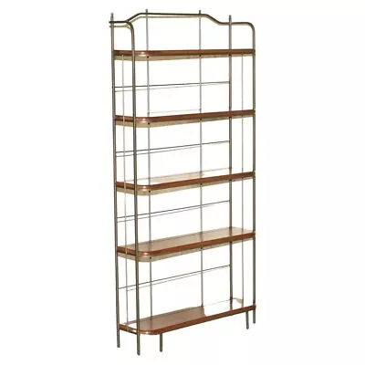 Stunning Maple & Wrought Iron Charleston Forge Etagere Open Library Bookcase • £2750