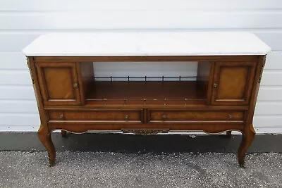 Weiman French Carved Marble Top Buffet Server Bar Console Table Cabinet 5362 • $995