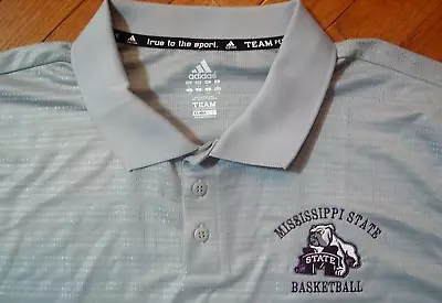 MISSISSIPPI STATE  Bulldogs  Basketball NCAA Embroidered Golf Shirt - Adidas • $9.99