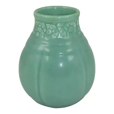 Rookwood 1930 Vintage Art Deco Pottery Matte Green Floral Ceramic Vase 6094 • $245