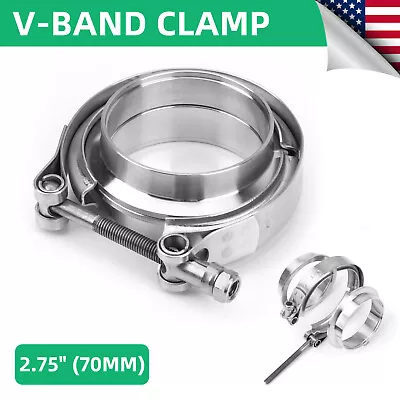 $29.44 • Buy 2.75  V Band Clamp 304Stainless Steel With Male Female Flange Universal 2.75Inch