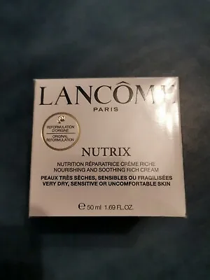 Lancome Nutrix Face Cream Nourishing And Soothing Rich 50ml Brand New And Genuin • £26.99