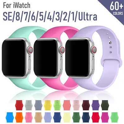 For Apple Watch Silicone Band Strap Series 1/2/3/4/5/6/SE Sports 38/40/42/44mm • $5.99