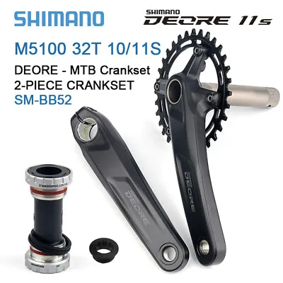$93 • Buy Shimano Deore FC-M5100 Bicycle Crankset 1x10/11-speed 32T/170mm/ BB52 M500 MT501