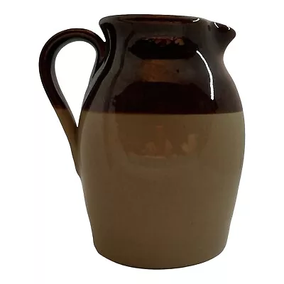 PEARSONS OF CHESTERFIELD Brown Glaze Pottery Jug Dishwasher Microwave Oven 18cm • $33.95