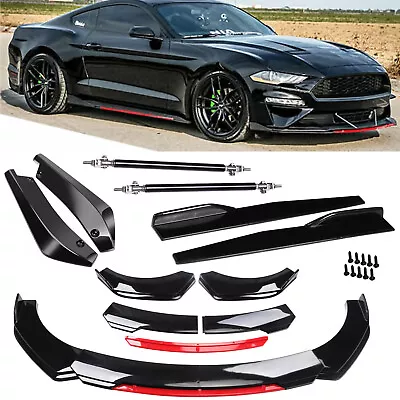 For Ford Mustang Front Rear Bumper Lip Spoiler+Splitter Body Kit Side+Skirt • $59.99