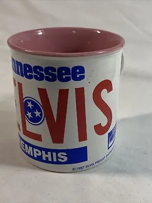 Vintage Elvis Presley Tennessee License Plate Souvenir Coffee Cup • $9.99