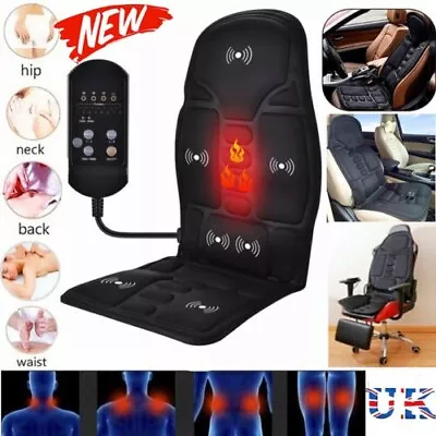 8 Modes Massage Seat Cushion Heated Back Neck Massager Chair For Car 2024 • £27.99