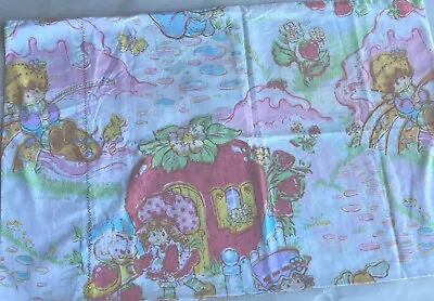 Vintage 80’s Strawberry Shortcake American Greetings Double Sided Pillowcase • $10