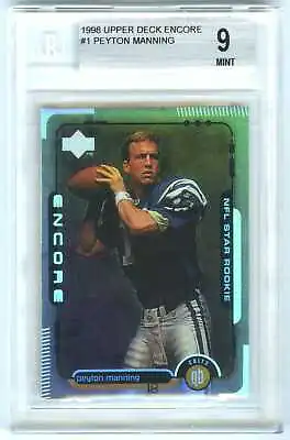 Peyton Manning~1998 Upper Deck Encore Star Rookie Bgs-9 Mint Sp Rookie Rc Card#1 • $79.99