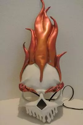 GHOST RIDER SKULL Mask Halloween Mardi Gras Masquerade GenCon Cosplay Handmade • $149.99