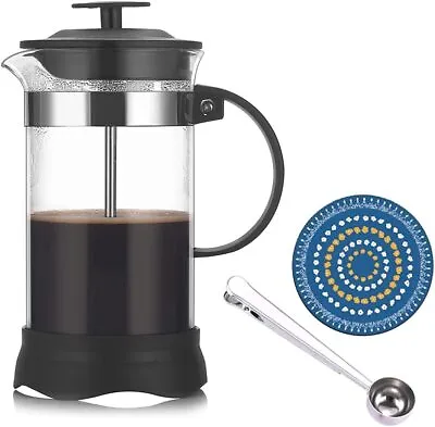 Cafetiere Coffee Press Triple Stainless-Steel Filter French Press Coffee Maker • £10.99