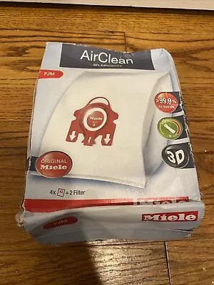 Miele FJM Vacuum Bags AirClean 3D Efficiency 4 HEPA Bags & 2 Filters • £15.20