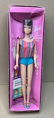 Vintage 1965-67 Mattel AMERICAN GIRL Barbie W/Box Stand SS Heels ~ Brunette • $320