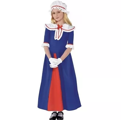 Kids Girl’s Halloween Martha Washington Costume 4th Of July Size M 8-10 Years • $33.99