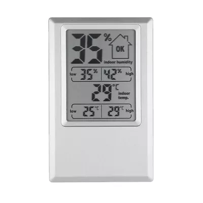 Indoor Digital  Hygrometer Max Min Value Comfort Level Display E1A7 • £7.41