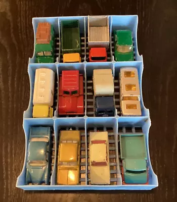 Vintage Matchbox Lesney Lot Of 12 1960's Vehicles With Black Plastic Wheels L14 • $27.99