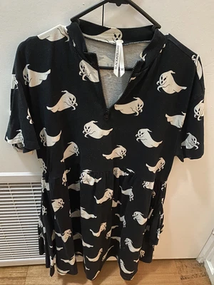 $35 • Buy Dangerfield Black Friday Ghost Print Dress Size M