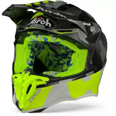 Airoh Twist 2.0 Frame Yellow Anthracite Mat Offroad Helmet - New! Fast Shipping! • $95.32