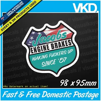 Jacobs Engine Brakes Sticker/Decal - Jake Kenworth Funny Truck Ute 4X4 Diesel • $11.50