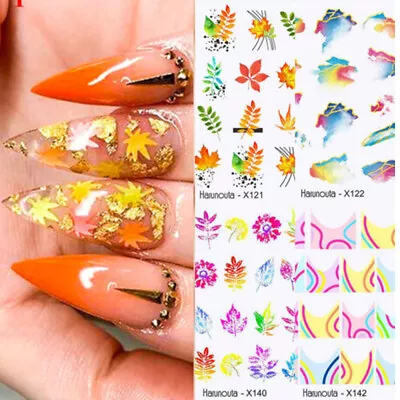 Nail Water Decals Stickers Wave Leaves Flower Butterfly Nail Art Decoration✯ • $0.73