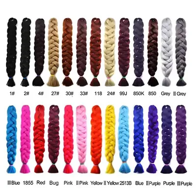 41  Synthetic Kanekalon Jumbo Braids Box Braids Crochet Braiding Hair Extensions • £7.58