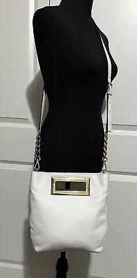 Michael Kors Large Berkley White Leather Messenger Bag • $50