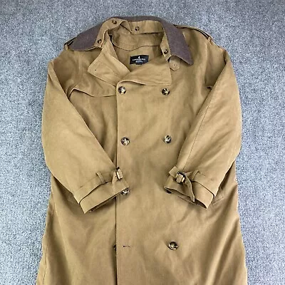 London Fog Maincoats Sz 38 R  Men’s Classic Tan/Khaki Trench Coat W/ Lining Vtg • $49.88