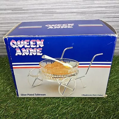 Vintage Queen Anne Silver Plated Tableware Jam Dish Carriage Boxed / Unused  • £16.99