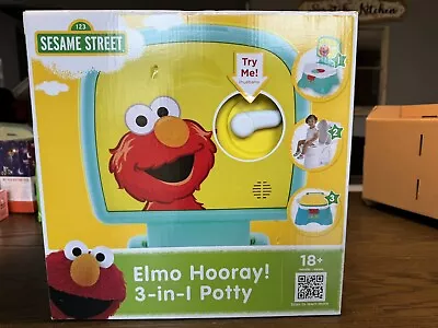 NEW Sesame Street ELMO Hooray 3-in-1 Potty Syep Stool Easy Stem Toilet Trainer • $28