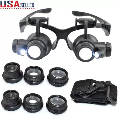 Magnifying Magnifier Glasses Magnifaction Jeweler Watch Repair With LED Light US • $12.90