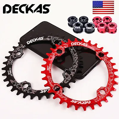 $15.86 • Buy DECKAS 104BCD Bike Chainring + 4pcs Bolts Narrow Wide MTB Chain Ring 32 34 36 38