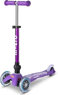 Micro Scooters | Mini Micro Deluxe Foldable Children's Scooter Purple 3 Wheel • £93.99