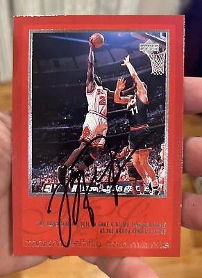 1997 Michael Jordan Upper Deck Basketball Card #11 Memorable Moments Auto • $1299.99