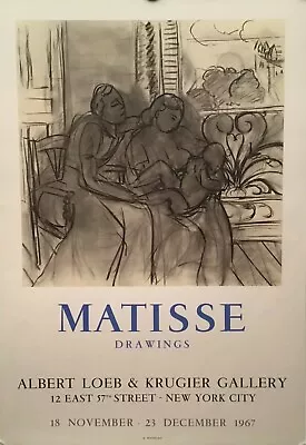 1967 Original Matisse Poster Drawings Loeb + Krugier Gallery • $220