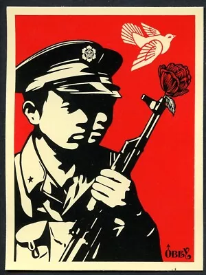 10 Year Old Shepard Fairey Chinese Soldier Sticke Slap 3 X 4 Inches • $97.69
