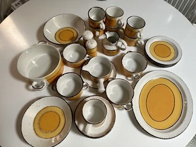 £150 • Buy Vintage Midwinter Stonehenge 'Sun' Tableware. Retro Uk Seller Rare. 1970s Orange