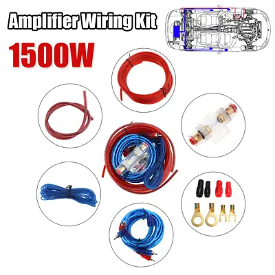 1500W 8G AWG Amplifier Install Wiring Kit Amp Cable Speaker Wire Audio Subwoofer • $11.99