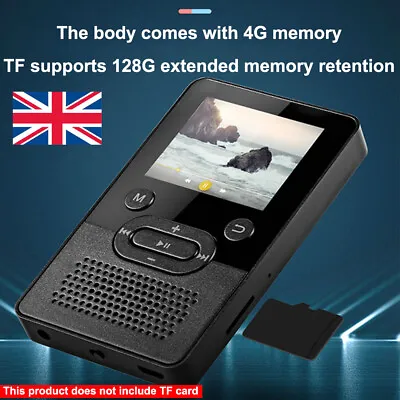 4GB Bluetooth MP3 Player MP4 Media FM Radio Voice Recorder HIFI Music Speaker UK • £22.58