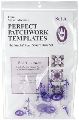 Marti Michell Perfect Patchwork Template-Set A - 3  Basic Square Set 7/Pkg • $19.99