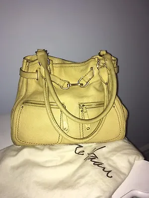 Cole Haan Yellow Leather Multi Pocket Handbag • $30