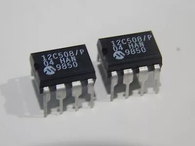 Microchip Tech 12c508/p04 8 Pin Dip Ic - Lot Of 2 Ic's - Usa Fast Shipping • $5