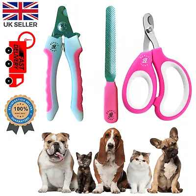 Pet Nail Clippers Dog Claw Trimmers With Nail File For Puppy Cats Birds & Rabbit • £3.50