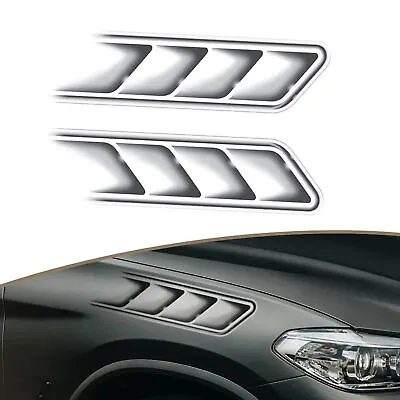 2pcs Car Sticker Auto Air Flow Fender Side Vent Decal Decor Accessories US • $7.12