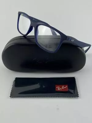 Ray Ban NEW Matte Transparent Blue Fashion Frames 56-17-145 Eyeglasses RX7047 • $59.99