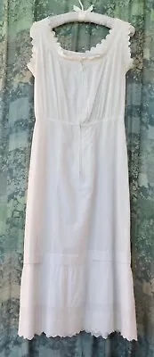 $24 • Buy Vintage Early 1900's Embroidered Cotton Full Slip Size S