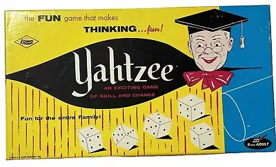 RARE NEW Vintage Yahtzee 1956 1972 Lowe Game Original Box SEALED CONTENTS • $39.99