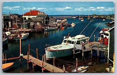 The Basin Menemsha Fish Village Martha's Vineyard Island MA C1950's Postcard N4 • $6.50