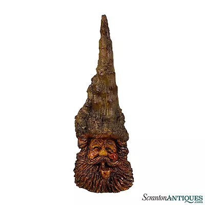 Vintage Folk Art Carved Wood Spirit Old Man Gnome Face Sculpture • $115